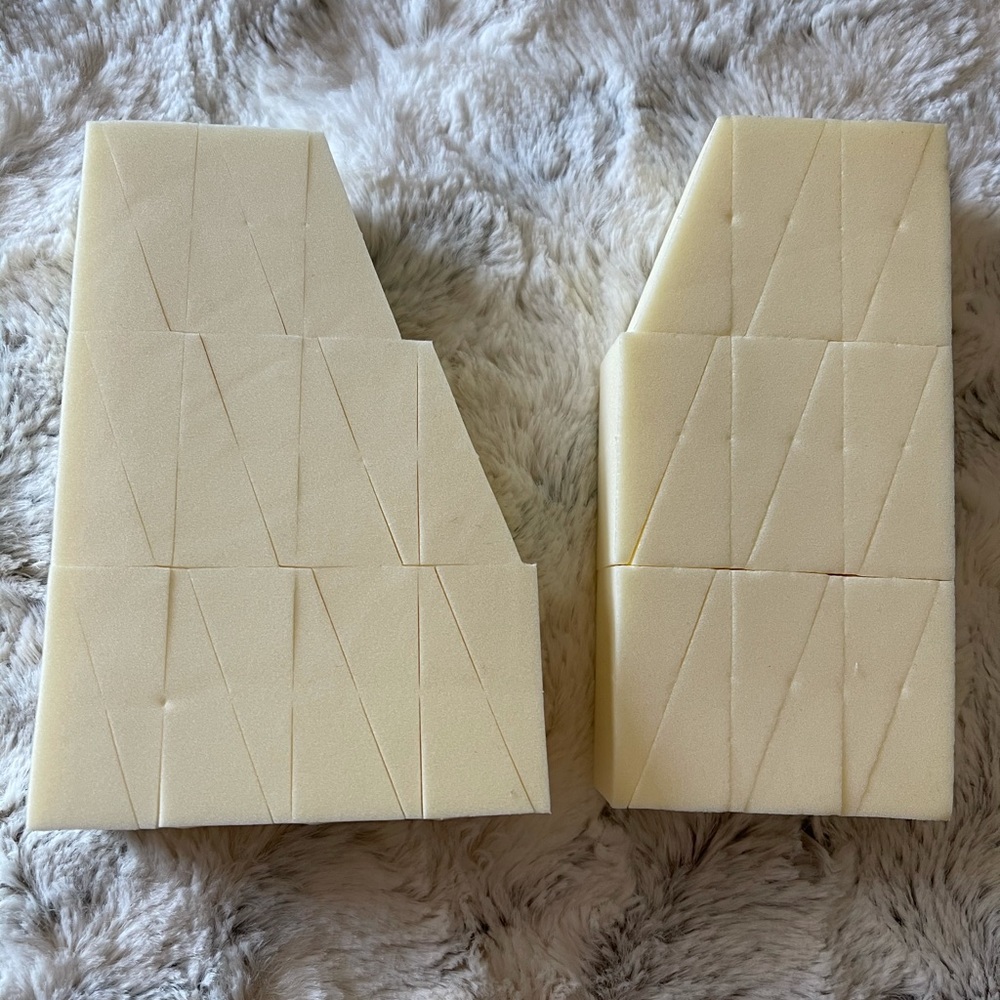 Bundle of makeup sponge wedges
